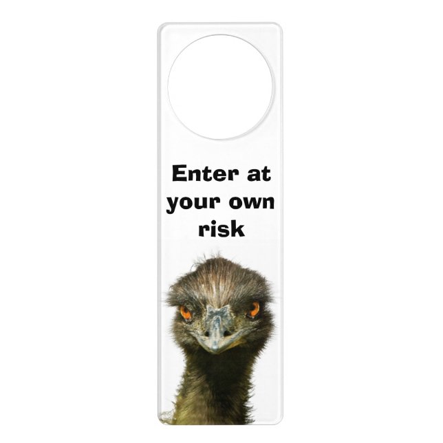 Emu Risk Enter Door Hanger (Front)