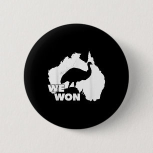 Emu War 1932 - Never Forget We Won Vintage 6 Cm Round Badge