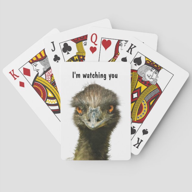 Emu Watching You Playing Cards (Back)