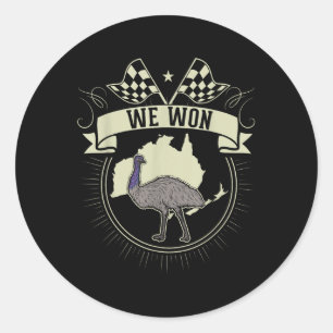 Emu We Won Emu War 1932 Australia Emu Classic Round Sticker