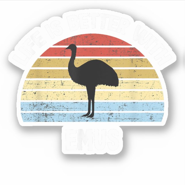 Emu with German Text Das Leben ist besser  (Front)