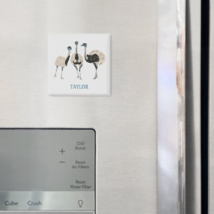Emus Bird Lovers Personalised Magnet
