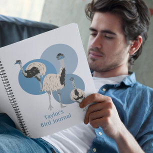 Emus Bird Lovers Personalised Notebook