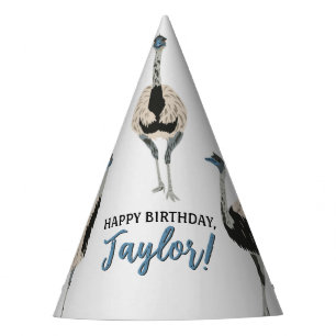 Emus Bird Lovers Personalised Party Hat