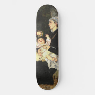 En Ammes Besøg - Bertha Wegmann Fine Art Skateboard