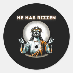 en Jesus Has en Christian Total Solar Eclipse 1 Classic Round Sticker