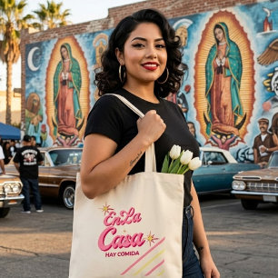 En La Casa Hay Comida Tote Bag Funny Latina Mum