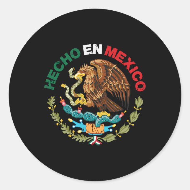 En Mexico Eagle Mexican Independence Day Men Women Classic Round Sticker (Front)