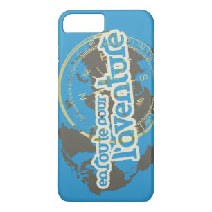 en route pour l'aventure map blue iPhone 8 plus/7 plus case
