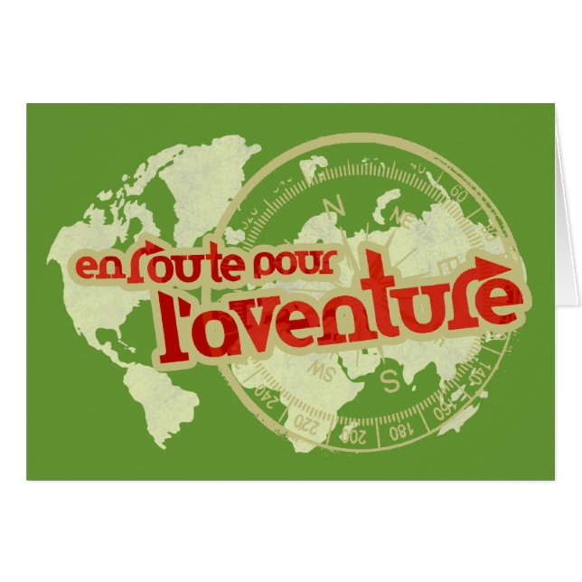 en route pour l'aventure vacation card (Front Horizontal)