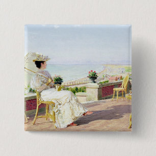 En Vacance 15 Cm Square Badge