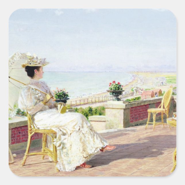 En Vacance Square Sticker (Front)