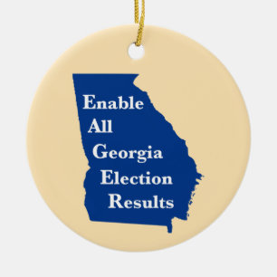 Enable All Georgia Election Results Ceramic Orname Ornament