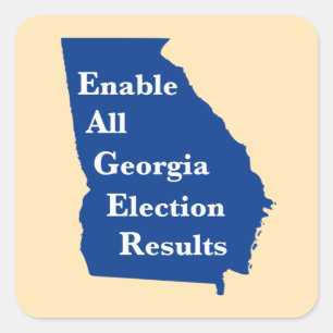 Enable All Georgia Election Results Square Sticker