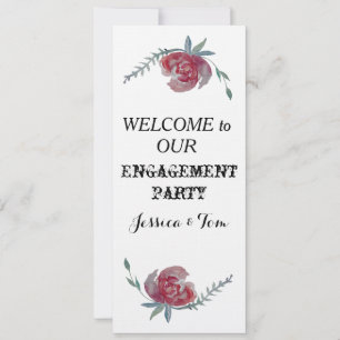 Enagegemnt Party Invitation Card Roses