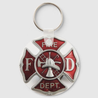 'enamel' fire dept insignia key ring