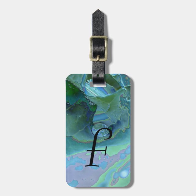 Enameled Dew Drop Luggage Tag (Front Vertical)