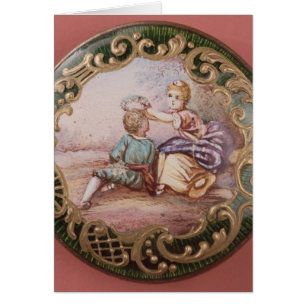Enamelled and gilt button