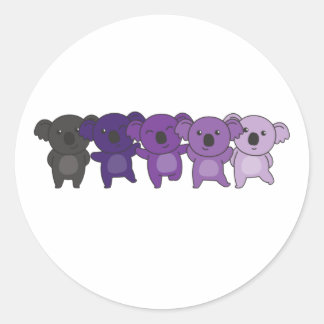 Enbian Flag Pride Lgbtq Cute Koala Classic Round S Sticker