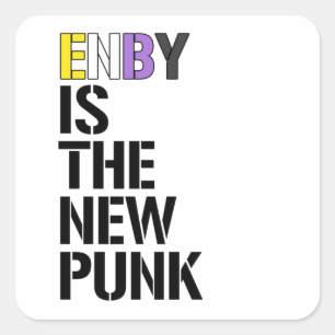 Enby is the new punk square sticker