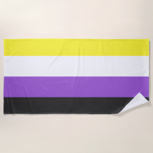 Enby (Non-binary Pride) Flag Beach Towel