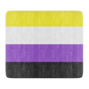 Enby (Non-binary Pride) Flag Cutting Board