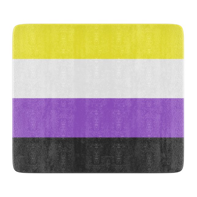 Enby (Non-binary Pride) Flag Cutting Board (Front)