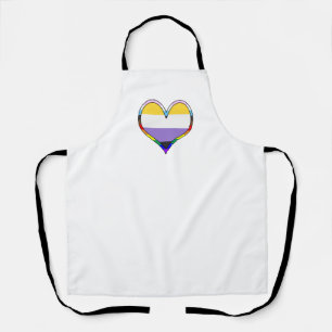 Enby Pride Heart Apron