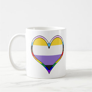 Enby Pride Heart Mug