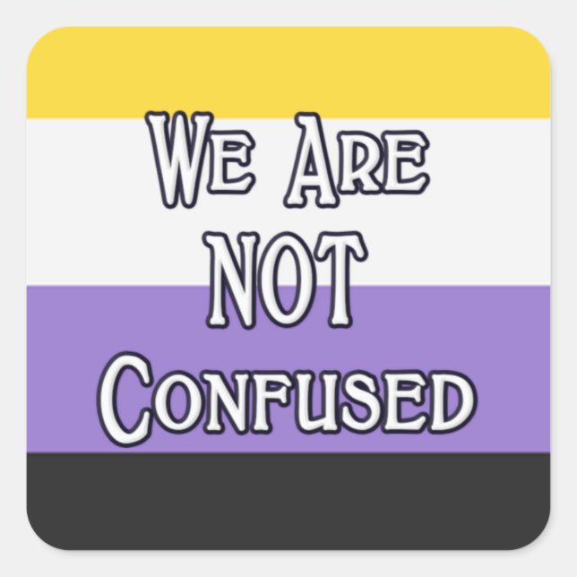 Enby We Are... Square Sticker (Front)