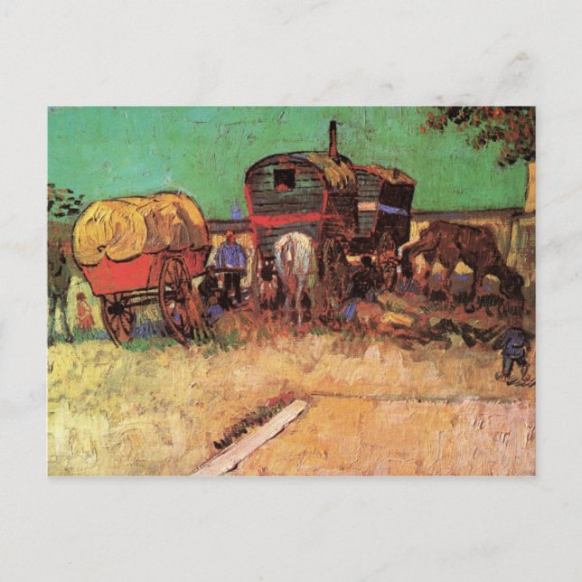 Encampment of Gypsies with Caravans by van Gogh Postcard (Front)