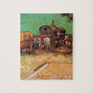 Encampment of Gypsies with Caravans, Van Gogh Jigsaw Puzzle