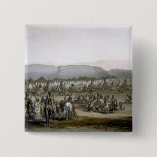 Encampment of the Piekann Indians, plate 43 from V 15 Cm Square Badge