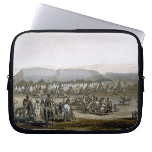 Encampment of the Piekann Indians, plate 43 from V Laptop Sleeve