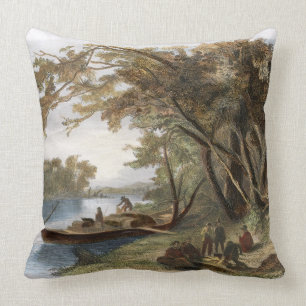 Encampment of the Travellers on the Missouri, plat Cushion