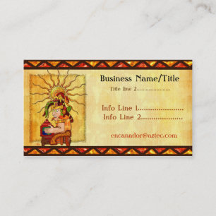 Encantador De Serpientes AZTEC TRADING POST TATTOO Business Card