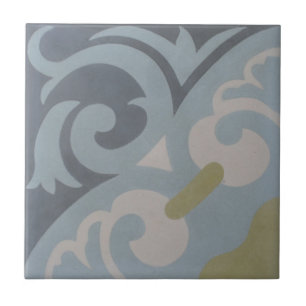 Encaustic Cement Tile on Ceramic --La Espanola