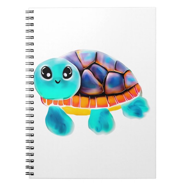 Encaustic painting turtle  notebook (Front)
