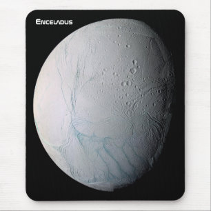 Enceladus 6th Moon of Saturn Mouse Pad
