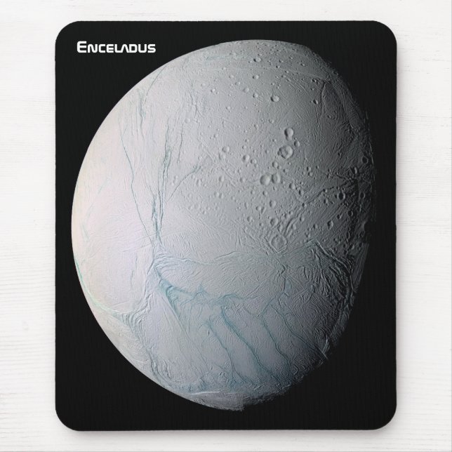 Enceladus 6th Moon of Saturn Mouse Pad (Front)