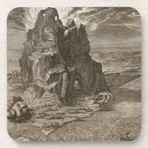 Enceladus Buried Underneath Mount Etna, 1731 (engr Coaster
