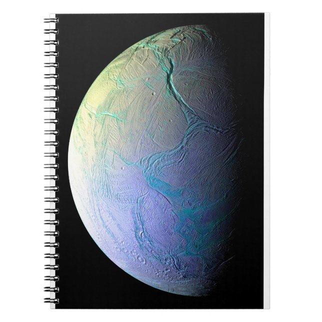 Enceladus Moon of Saturn Notebook (Front)