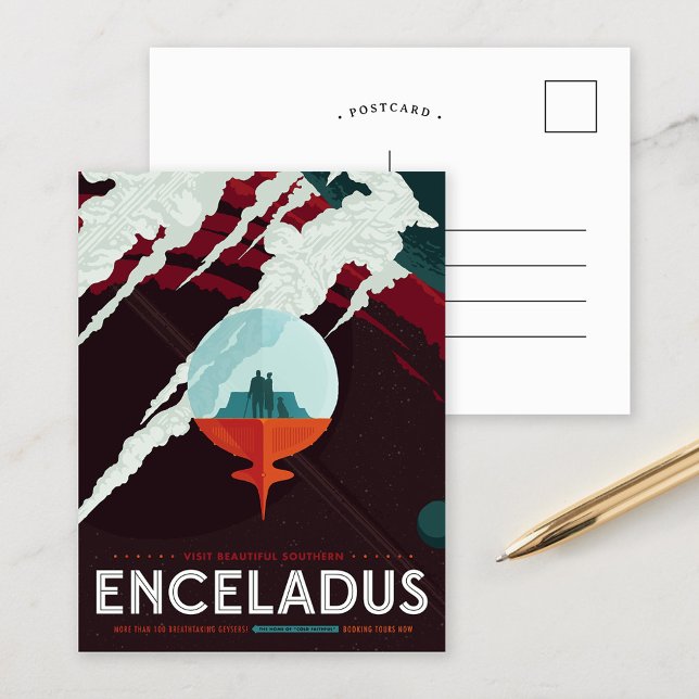 Enceladus | NASA Visions of the Future Postcard (Creator Uploaded)