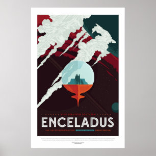 Enceladus NASA Visions of the Future Poster