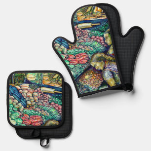 Enceladus Oven Mitt & Pot Holder Set