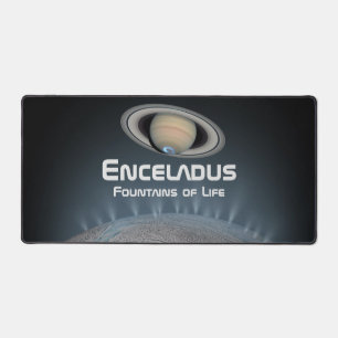 Enceladus Saturn Moon Fountains of Life Desk Mat
