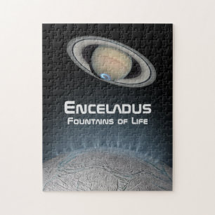 Enceladus Saturn Moon Fountains of Life Jigsaw Puzzle