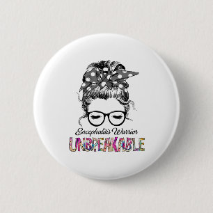 Encephalitis Awareness Ribbon Support Gifts 6 Cm Round Badge
