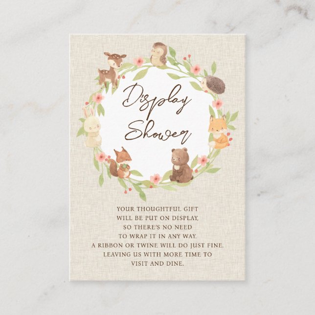 Enchandted Forest Display Shower Enclosure Card (Front)