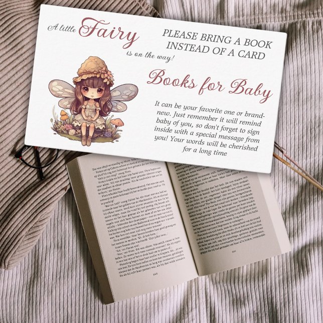 Enchant Fairy Mushrooms Books for Baby Shower Game Enclosure Card (Creator Uploaded)